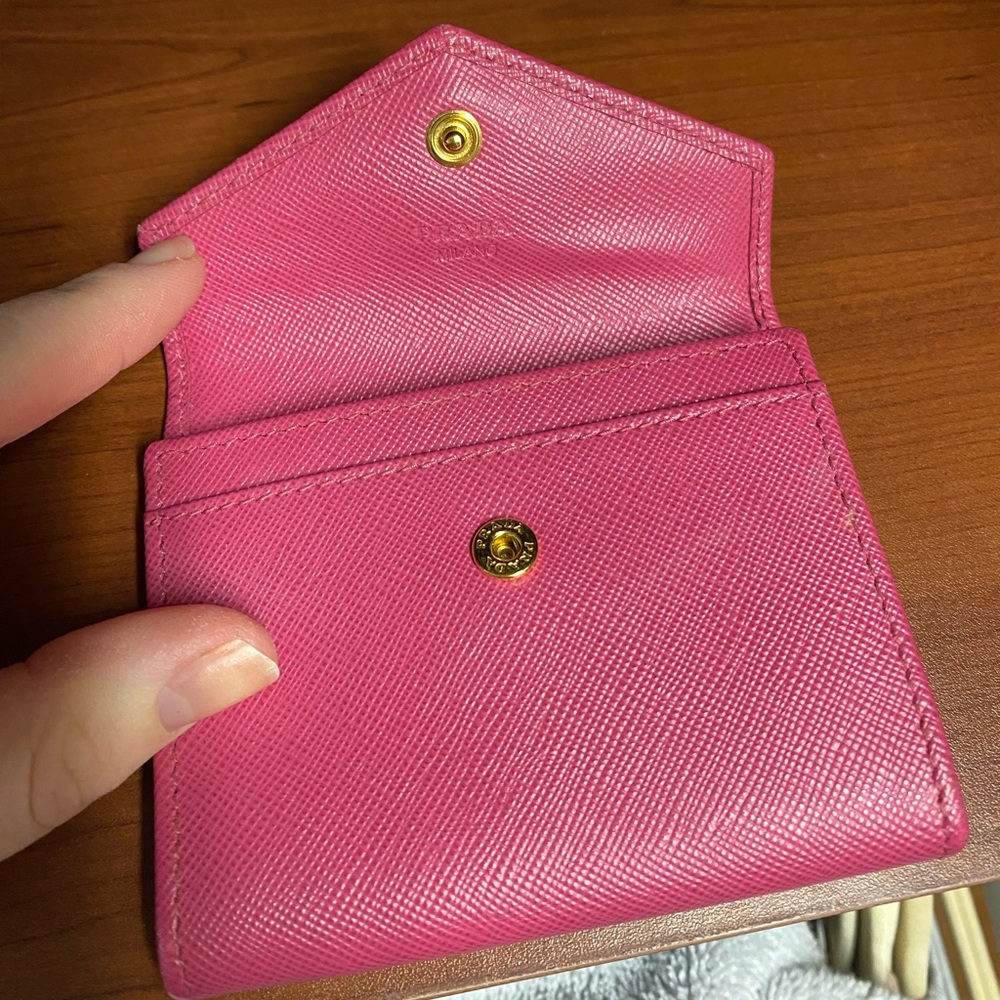 Prada Leather Card Holder - pink - Picture 3 of 5